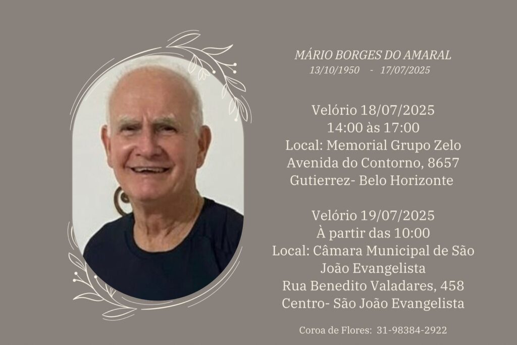 nota de falecimento mario borges do amaral