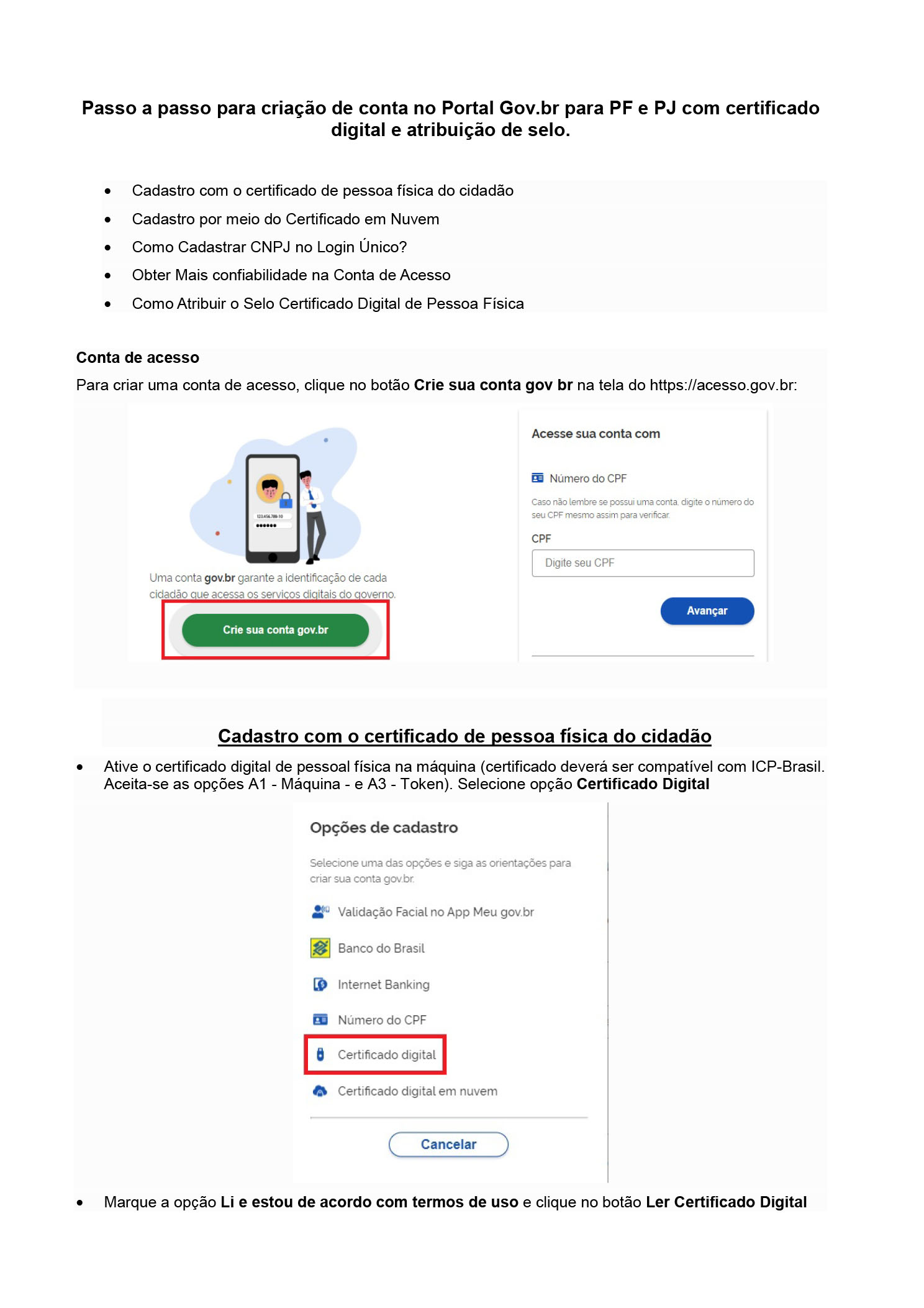 1 tutorial criar conta gov