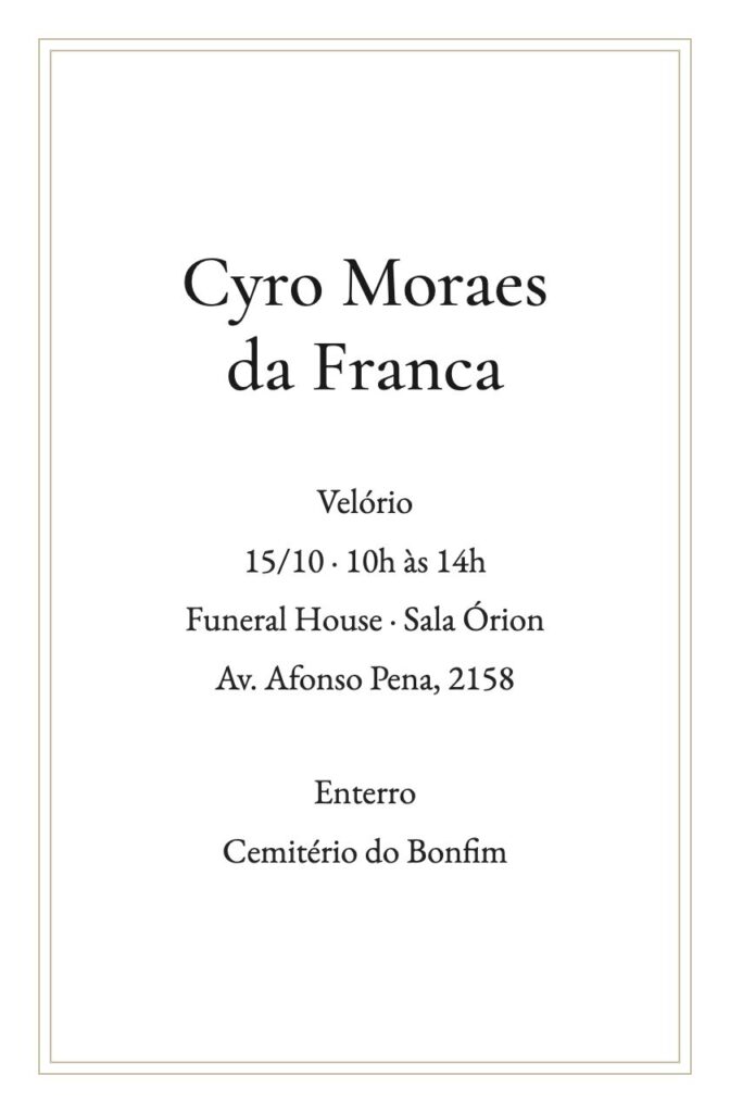 Nota de falecimento - Cyro Moraes da Franca 1 cyro moraes da franca